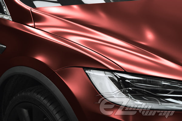 Matte Metallic Satin Pearl Burgundy Vinyl Wrap