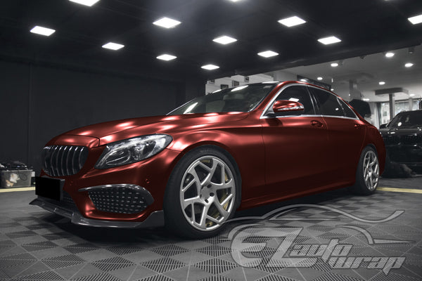 Matte Metallic Satin Pearl Burgundy Vinyl Wrap