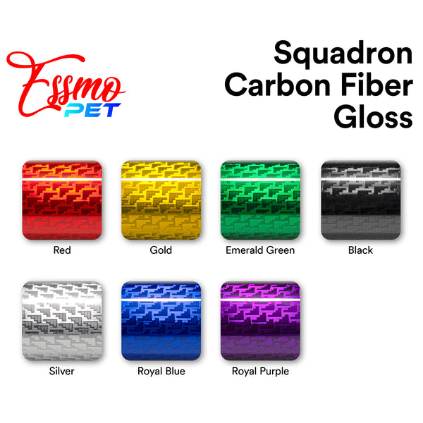 PET Squadron Carbon Fiber Gloss Gold Vinyl Wrap