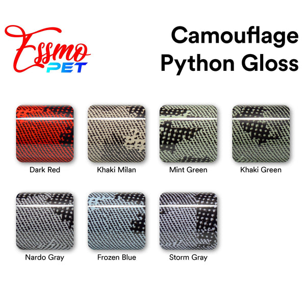 PET Camouflage Python Gloss Frozzen Blue Vinyl Wrap