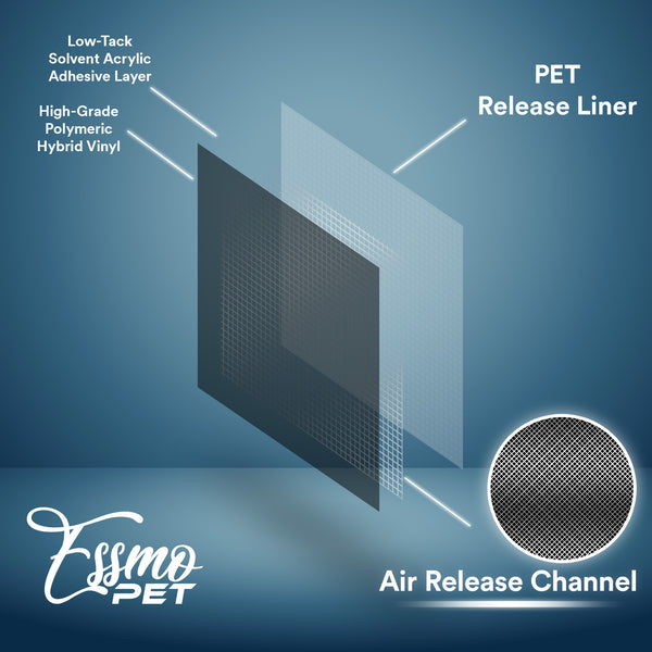 PET 3K Ceramic Carbon Fiber Matte Black Silver Vinyl Wrap