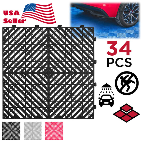 Polypropylene Plastic Tile Pack of 34 Pieces