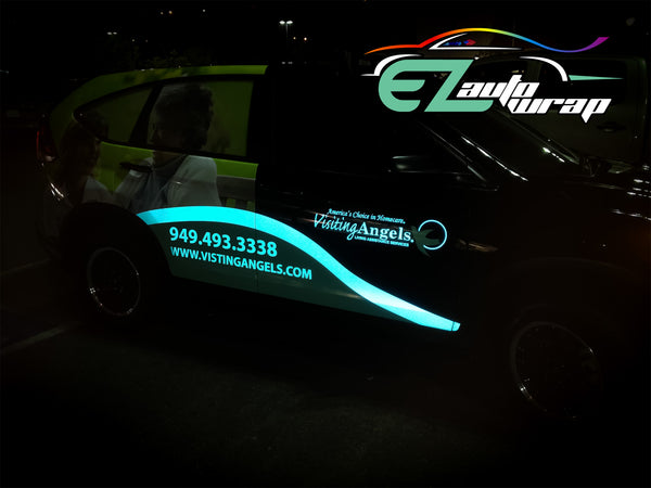 Reflective Green Vinyl Wrap