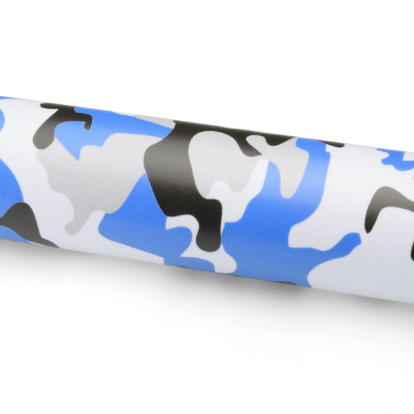 Camouflage Blue Black White Gray Vinyl Wrap
