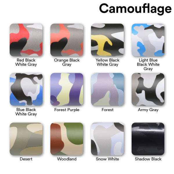 Camouflage Blue Black White Gray Vinyl Wrap