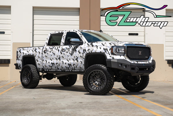 Camouflage Snow White Vinyl Wrap