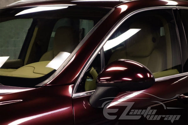 Super Gloss Metallic Rose Black Vinyl Wrap