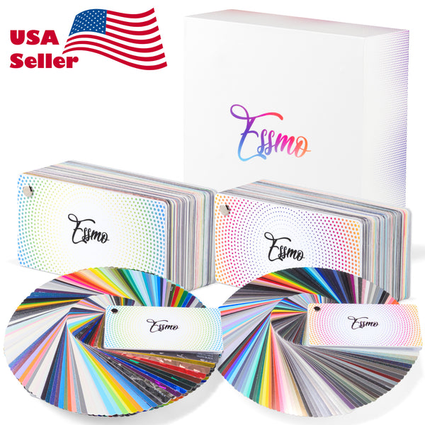 ESSMO Swatch Paper Backing Super Gloss Metallic PET Deck Book Auto Wrap Vinyl Wrapping Film