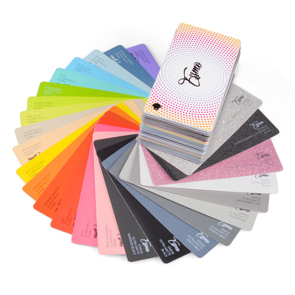 ESSMO Swatch Paper Backing Super Gloss Metallic PET Deck Book Auto Wrap Vinyl Wrapping Film