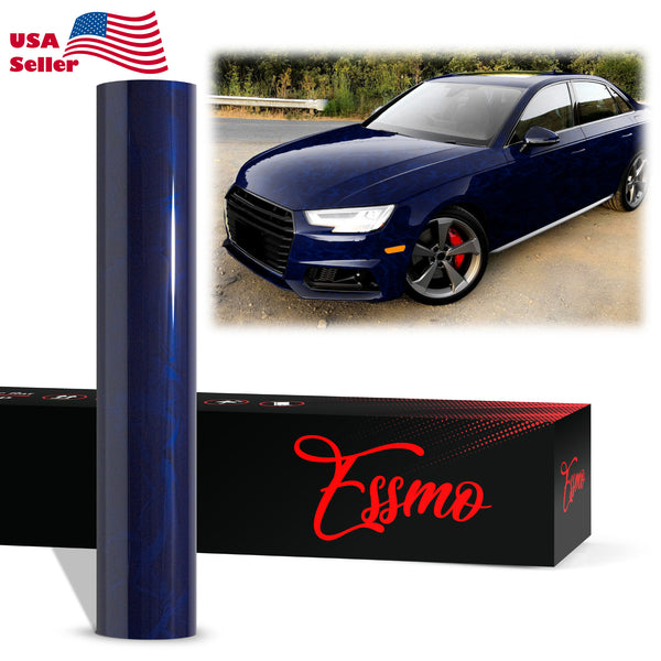 PET Marble Pearl Gloss Royal Blue Vinyl Wrap