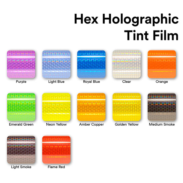 Tint Hex Holographic Orange Taillight Headlight Tint Film