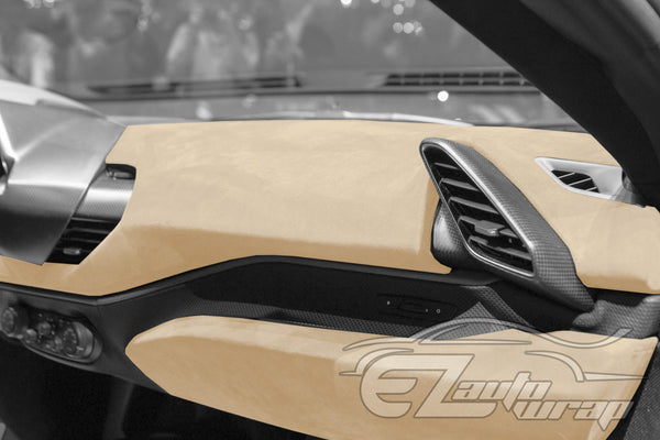 Velvet Stretchable Beige Vinyl Wrap
