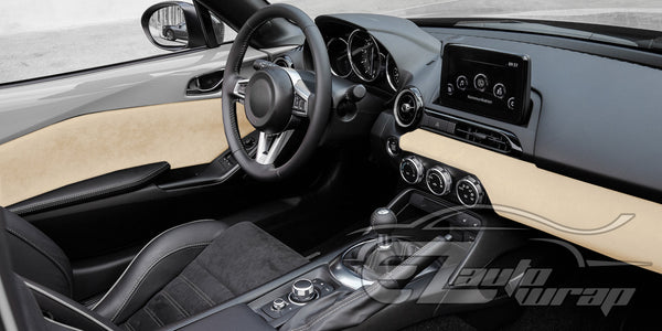 Velvet Stretchable Beige Vinyl Wrap