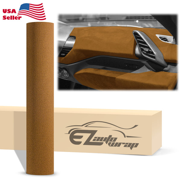 Velvet Stretchable Coffee Brown Vinyl Wrap