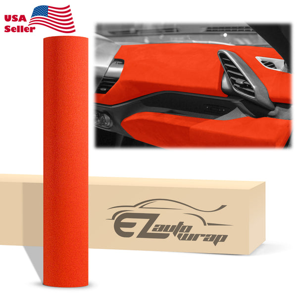 Velvet Stretchable Flame Red Vinyl Wrap