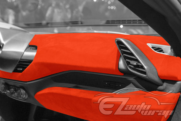 Velvet Stretchable Flame Red Vinyl Wrap