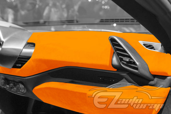 Velvet Stretchable Lava Orange Vinyl Wrap