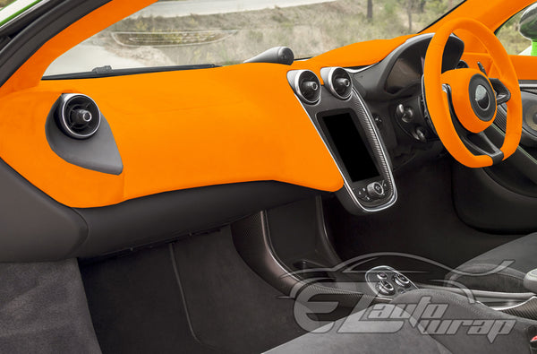 Velvet Stretchable Lava Orange Vinyl Wrap