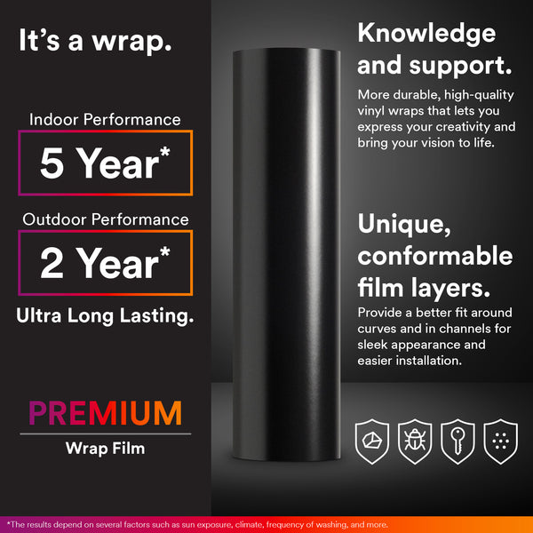 Satin Black Matte Flat Vinyl Wrap