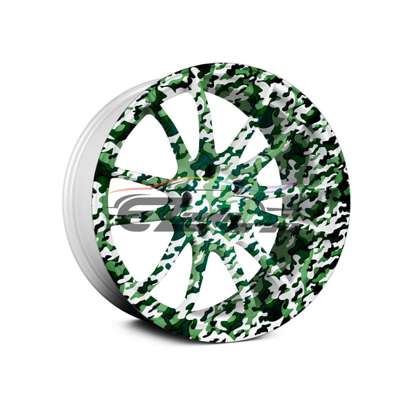 19"x38" Hydrographic Film Green Forest Camouflage #10