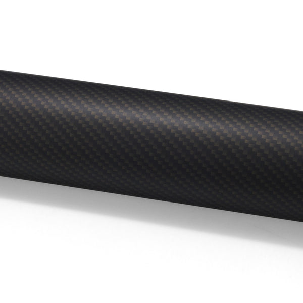 PET 3K Ceramic Carbon Fiber Matte Black Gold Vinyl Wrap