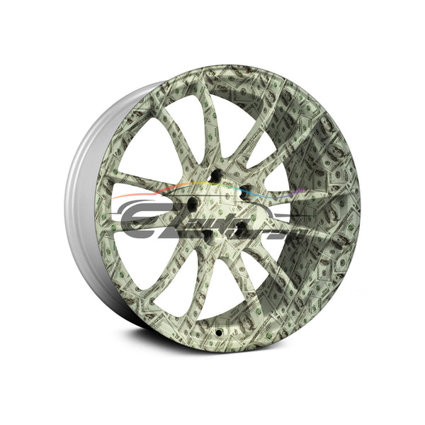 19"x38" Hydrographic Film Dollar Bill #12