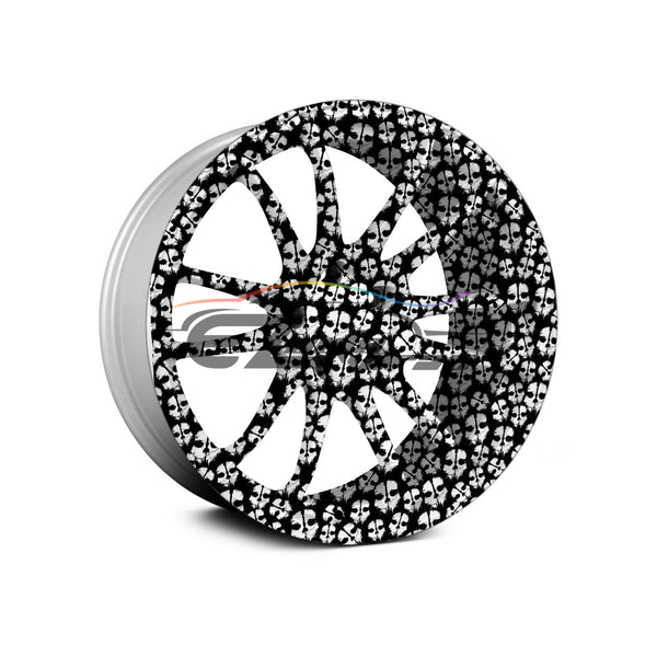 19"x38" Hydrographic Film Skull Evil #17