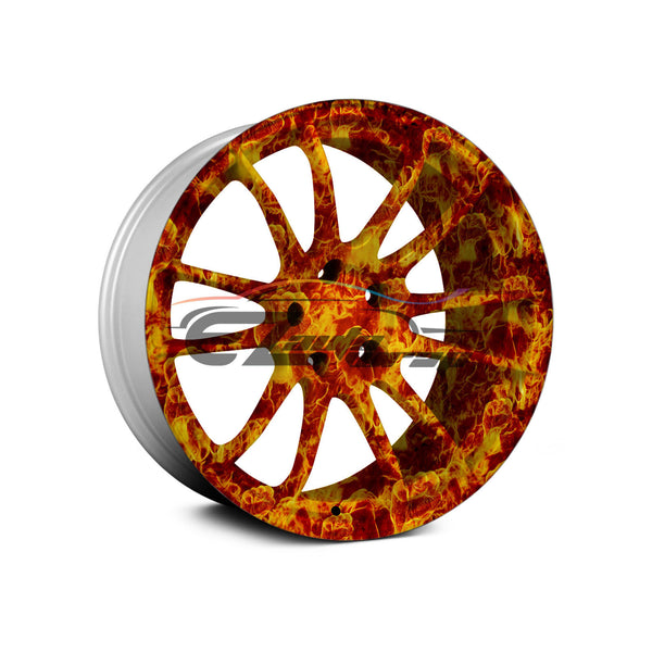 19"x38" Hydrographic Film Fire Flame #18