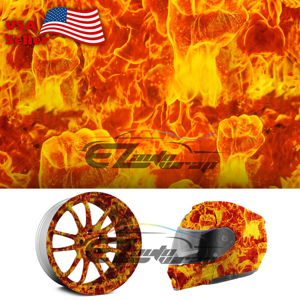 19"x38" Hydrographic Film Fire Flame #18