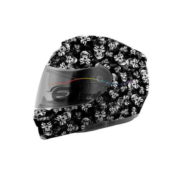 19"x38" Hydrographic Film Black/White Skull #20