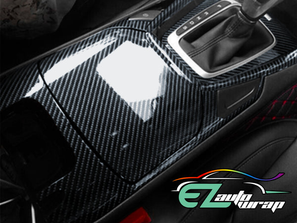 2D Carbon Fiber Textured Black Vinyl Wrap