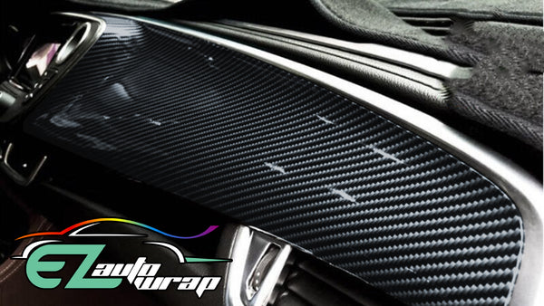 2D Carbon Fiber Textured Black Vinyl Wrap