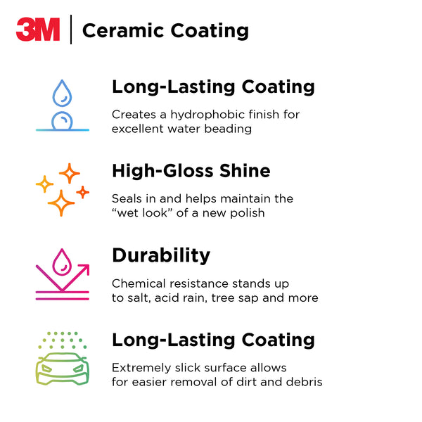 3M™ Ceramic Coating Paint Vinyl Wrap PPF Glass Car Protection High Gloss Finish