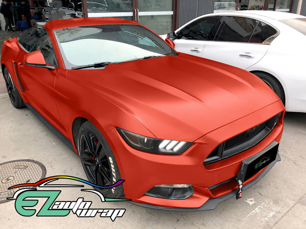 Satin Chrome Red Vinyl