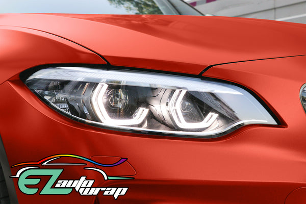 Satin Chrome Red Vinyl