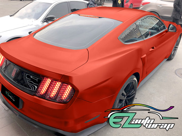 Satin Chrome Red Vinyl