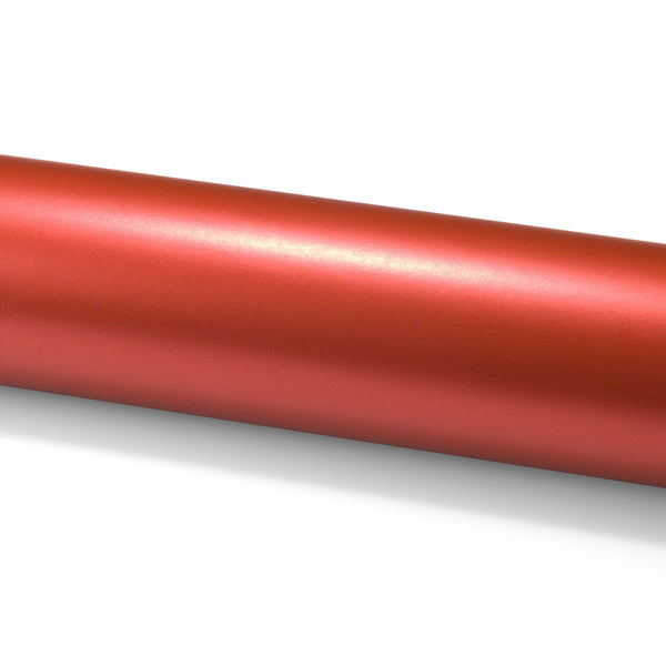 Satin Chrome Red Vinyl