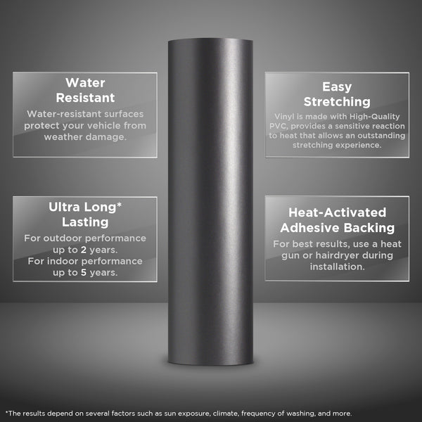 Satin Chrome Gray Vinyl