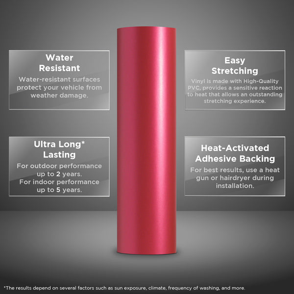 Satin Chrome Pink Vinyl