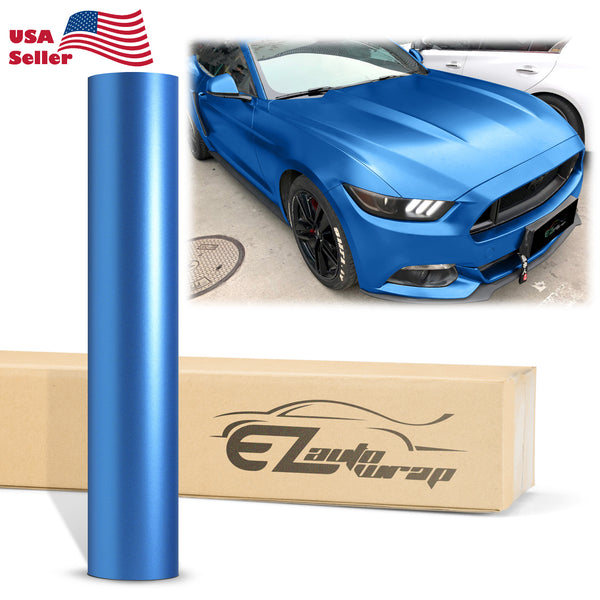 Satin Chrome Light Blue Vinyl