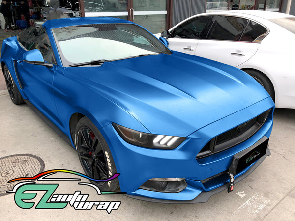 Satin Chrome Light Blue Vinyl