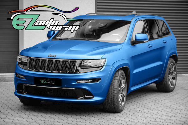 Satin Chrome Light Blue Vinyl