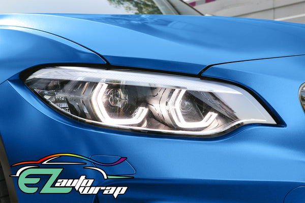 Satin Chrome Light Blue Vinyl