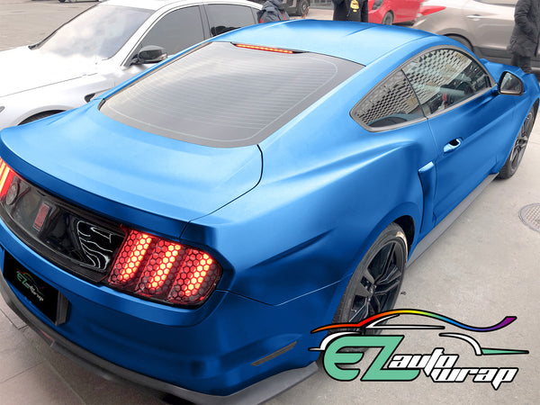 Satin Chrome Light Blue Vinyl