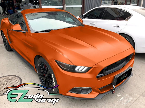 Satin Chrome Orange Vinyl