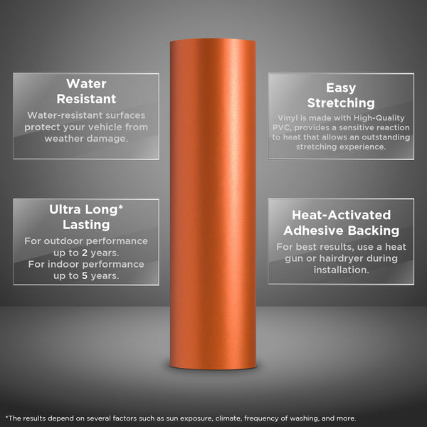 Satin Chrome Orange Vinyl