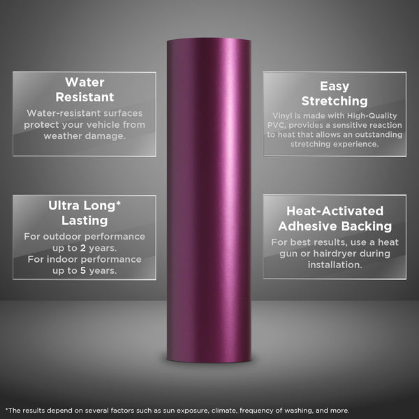Satin Chrome Magenta Purple Vinyl