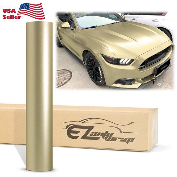 Satin Chrome Champagne Gold Vinyl