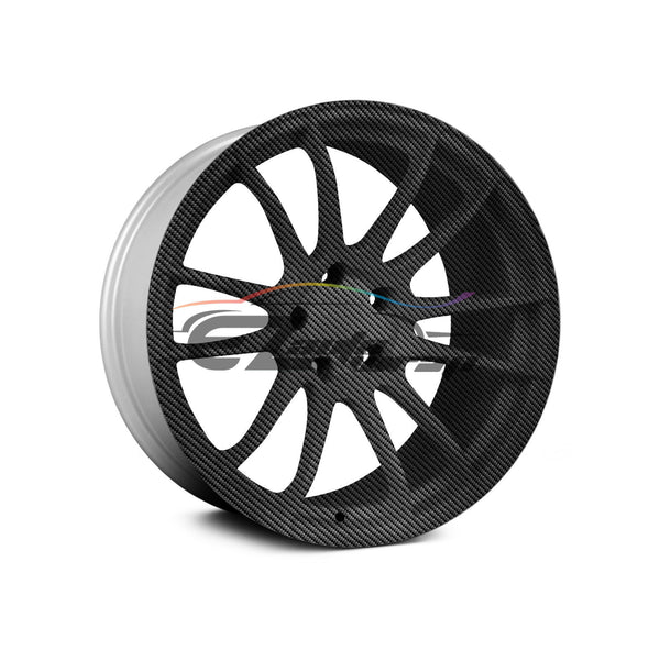 19"x38" Hydrographic Film Black Carbon Fiber #6