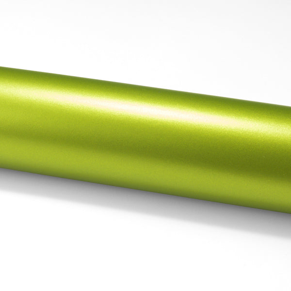 Satin Chrome Lime Green Vinyl